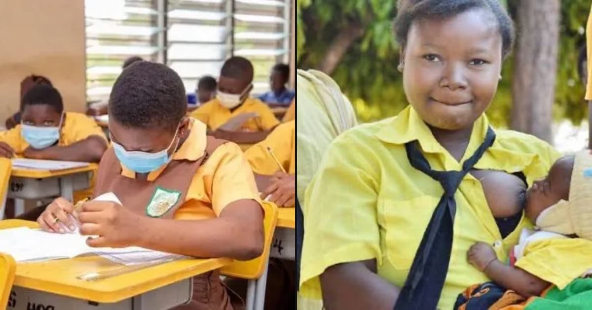WATCH: Nursing Mother Temporarily Pauses BECE Paper to Attend to Crying Baby in Krachi East