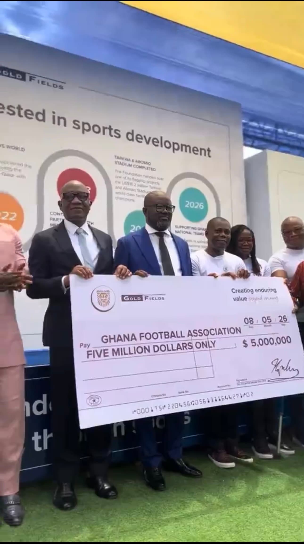 Gold Fields Signs $5 Million Sponsorship Deal with GFA to Support National Teams and Women’s Football