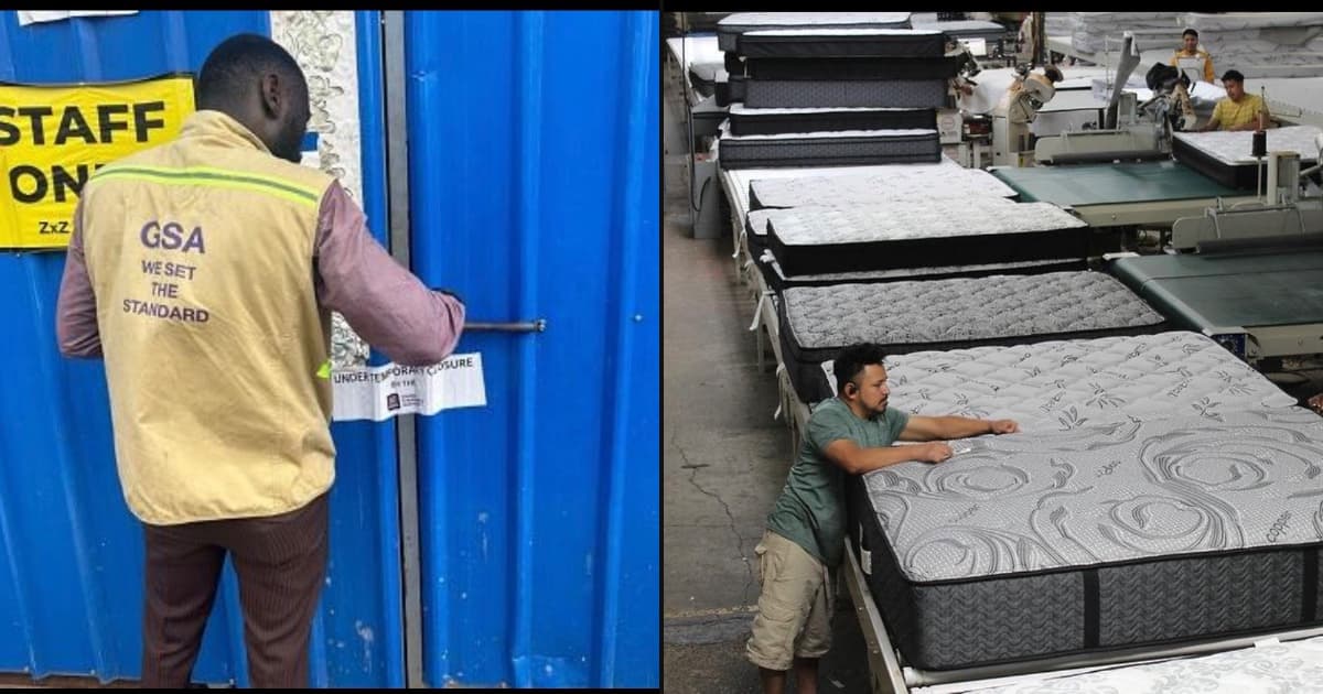 Tension in Afienya as Ghana Standards Authority Shuts Down Chinese-Owned Mattress Factory Over Substandard Materials