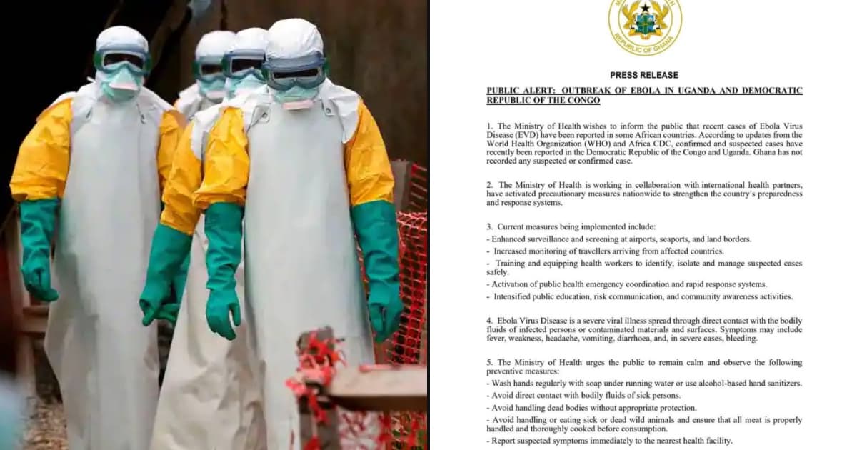 Ghana on high alert as Ministry of Health responds to Ebola outbreaks in Uganda and Democratic Republic of the Congo