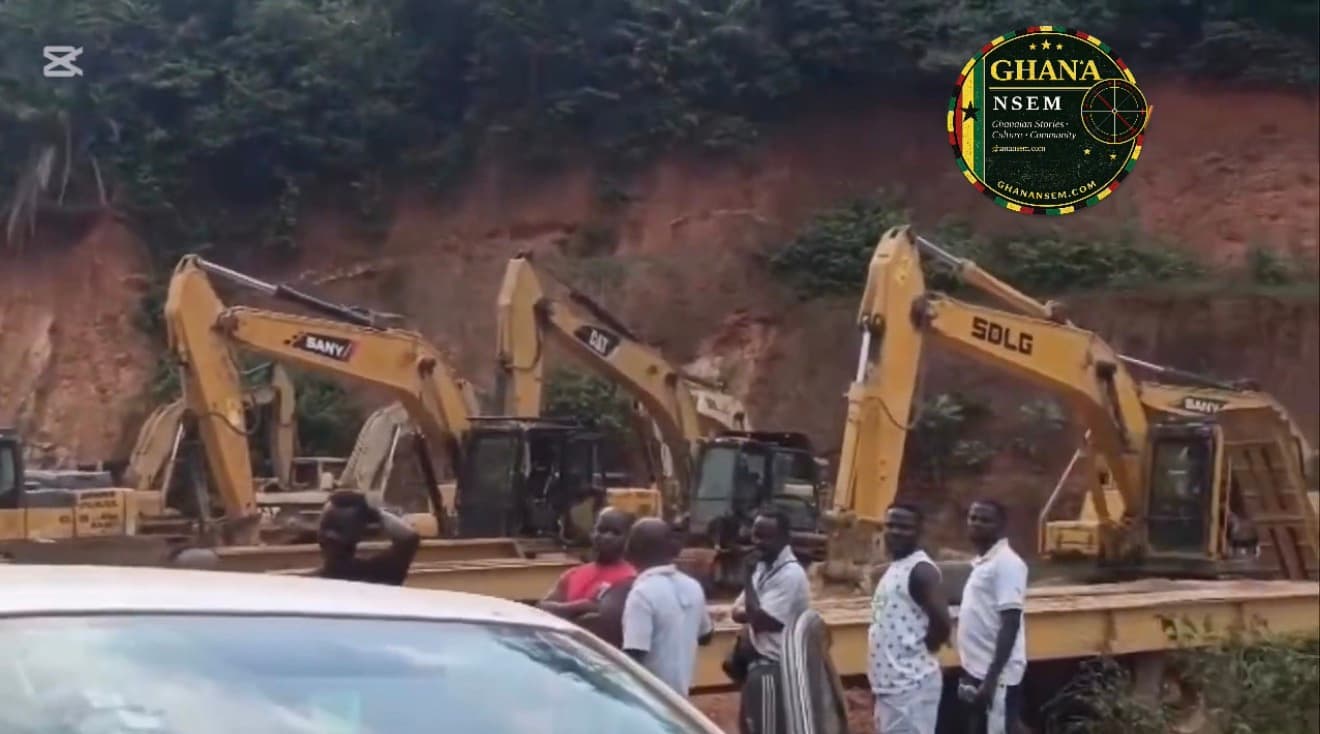 Watch: NAIMOS, Military Raid Galamsey Sites Along River Offin, Seize Excavators